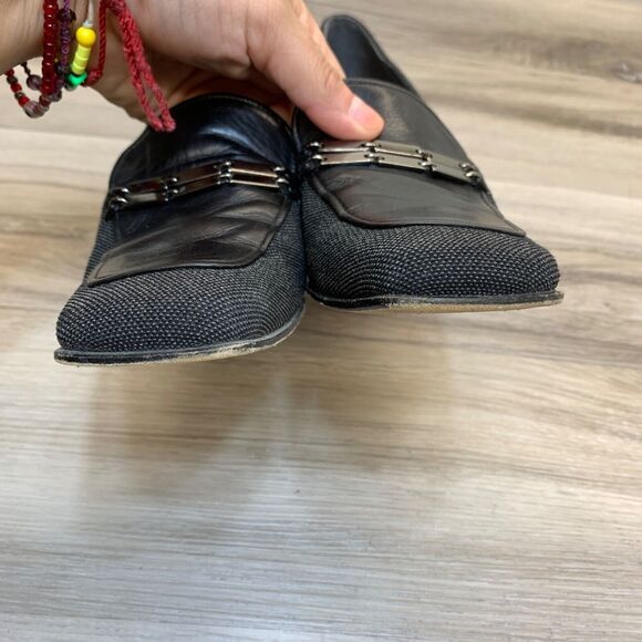 Stuart Weitzman | Minimalist Academia Gray Square Toe Block Heel Size 8.5 B - Picture 5 of 12